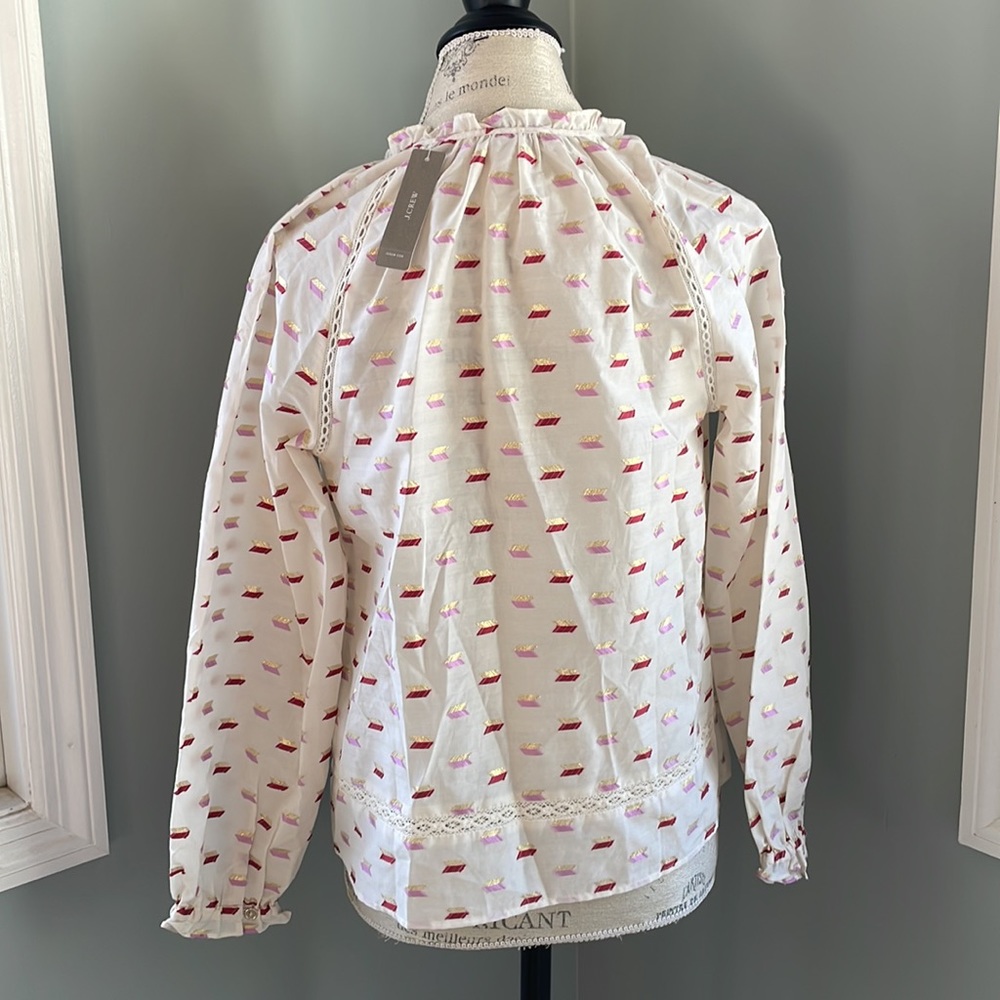 J. crew Point Sur metallic blouse NWT - Picture 6 of 10